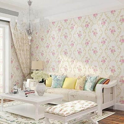 Picture of Self Adhesive Floral Wallpaper 3D Decor ( 57 SQ FT . Roll ) 