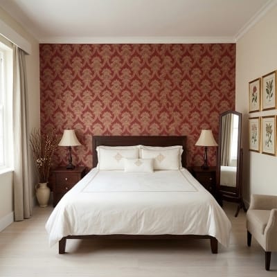 Picture of Royal pattern  wallpaper  Roll Size 57 square feet -  wall cover 50 sqf + Multicolor
