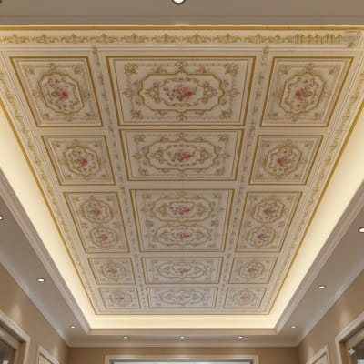 Picture of 3D Stereo Wall Stickers Self-adhesive Ceiling Decoration Sticker Roof Panels Foam Wallpaper Living Room Bedroom House Home 70cm * 70 cm 