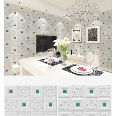 Picture of 4P Wall Stickers Self-adhesive Decoration Sticker Roof Panels Foam Wallpaper  Home 70cm * 70 cm 