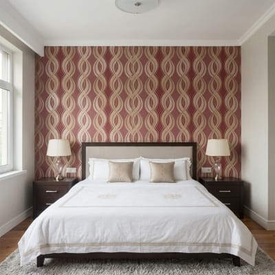 Picture of Embossed Wallpaper Roll Size 57 square feet - Washable Multicolor