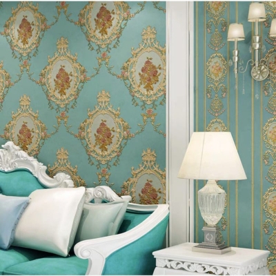 Picture of Elegant Traditional Patterned Wall Paper 0.53x1m for Bedroom & Living Room Home Decor 