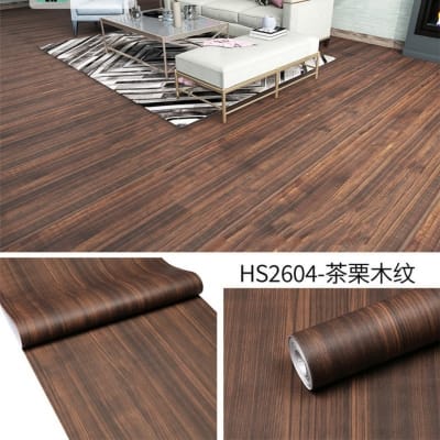Picture of Wooden Floor feel Vinyl Flooring Sticker Roll - 5m*60cm  or 16.5*2 ft. Roll 