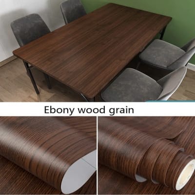 Picture of Fantasnight Wood Vinyl 120x200cm  Wrap Sticky Back Plastic Roll Dark Brown Self Adhesive wallpaper Wooden Peel and Stick for Furniture Surfaces Walls Countertop DIY Multicolor