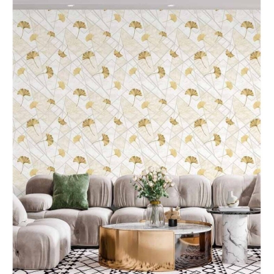 Picture of Maple leaf 10m*53cm wallpaper living room wallpaper three dimensional environmental protection interior wallpaper Multicolor