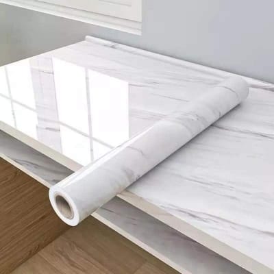 Picture of Kitchen  OIL Resistance White Marble Paper ( Length 10 Feet & width 2 Feet ) 20 Square Feet White Marble