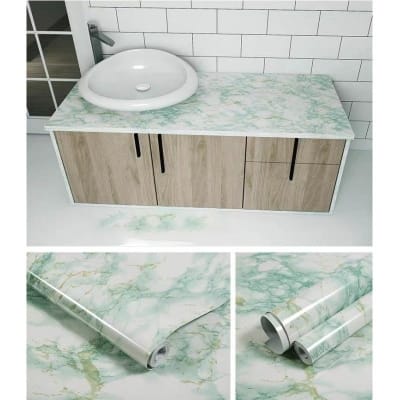 Picture of Adhesive Vinyl Wallpaper Furniture Office Cabinet Door Wallpaper PVC Waterproof Wallpaper Multicolor