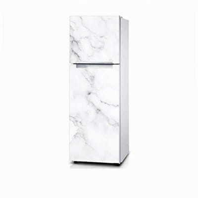Picture of Fridge Wallpaper Vinyl Natural White Marble and 3D Background , Warp, Skin Sticker (200 x 60cm) Multicolor