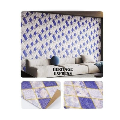 Picture of 4p - Self-adhesive 70x70cm 3D stereo foam wall wallpaper soundproof decoration living room TV background wall bedroom warm house ceiling ceiling room wallpaper 