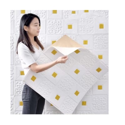 Picture of 3D Geometric  Wallpaper Waterproof  self adhesive Panels 10p - 27x27 inches 