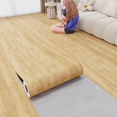 Picture of 10m*60cm  *READY STOCK* Anti Slip Waterproof Wood grain Patterns Floor Sticker Wallpaper Home Decor - 33*2 ft. Roll - 66sqf 