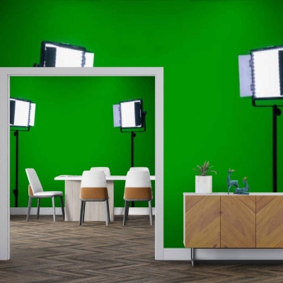 Picture of Self-Adhesive PVC Wallpaper – Green Screen - Studio Backdrop (24 x 79 Inches) 