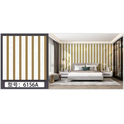 Picture of 3D Self Adhesive Foam Wallpaper Roll 60cm x 3m | Waterproof Peel & Stick Wall Sticker | High Glossy Grille Stripes TV Background Wall Decor 