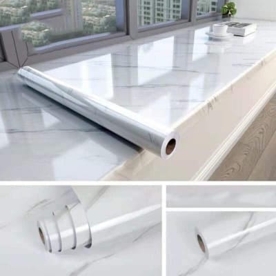 Picture of Kitchen  OIL Resistance White Marble Paper ( Length 10 Feet & width 2 Feet ) 20 Square Feet Multicolor