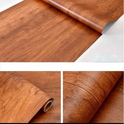 Picture of Wood Grain Contact Paper Vinyl Self Adhesive Shelf Liner for  Cabinets Shelves Table Desk Dresser Furniture Arts and Crafts Decal 24 Inches by 10 Feet Multicolor