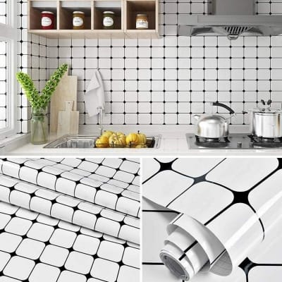 Picture of Self Adhesive Glitter White 150cm×60cm Sticky Waterproof Peel and Stick Paper Furniture Shelf Liner DIY Easy to Install and Remove Multicolor