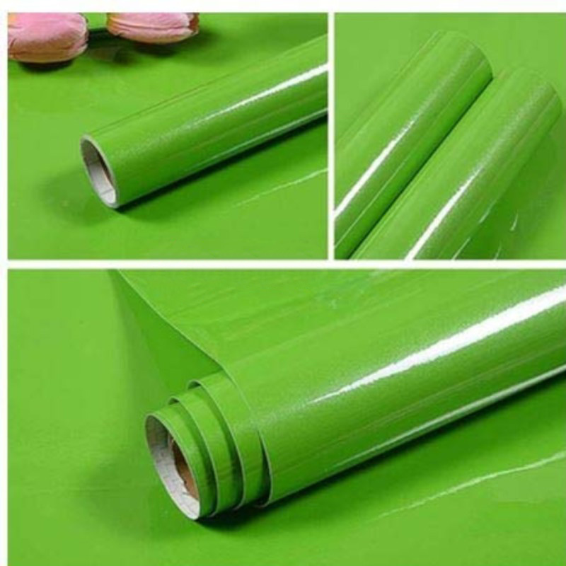 Picture of Self Adhesive Vinyl Sticker-2m*60cm Glossy Finish for Wall Door Table Furniture Fridge Sticker (Green, 24x79 inch) Green
