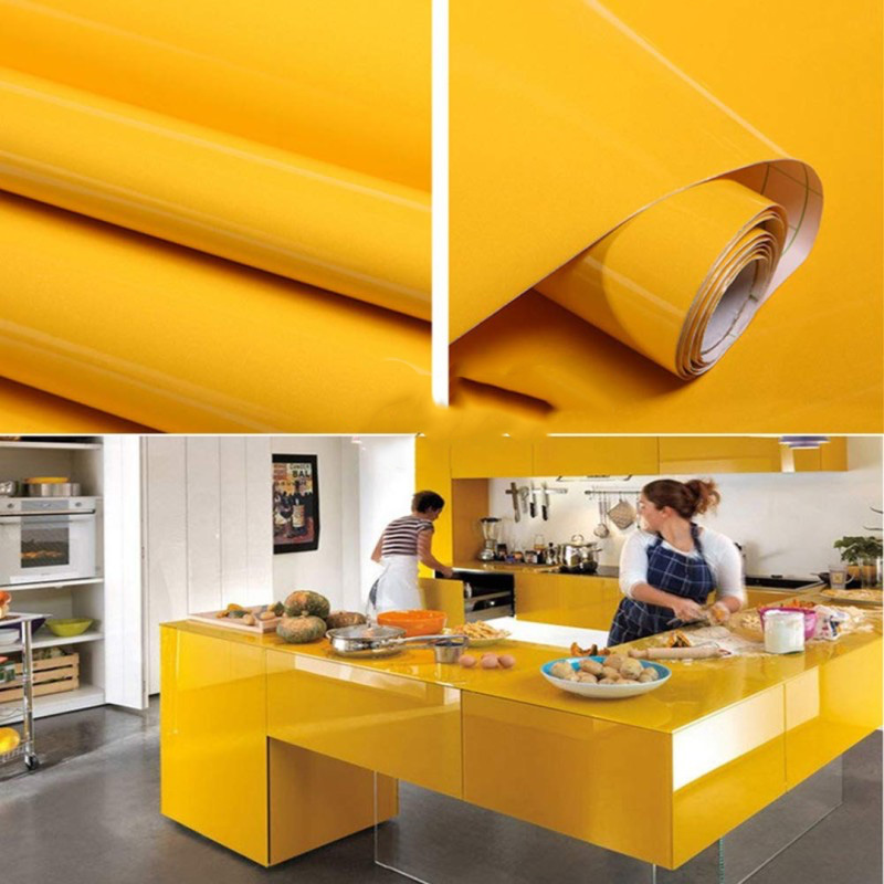Picture of 120x60CM Self Adhesive Solid Color Stickers Waterproof Kitchen Furniture Renovation Wallpaper - Sticker 