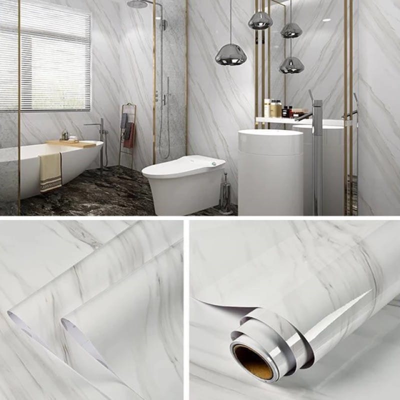 Picture of OIL Resistance Waterproof White Marble Paper ( Length 4 Feet & width 2 Feet ) 120 x 60cm Multicolor