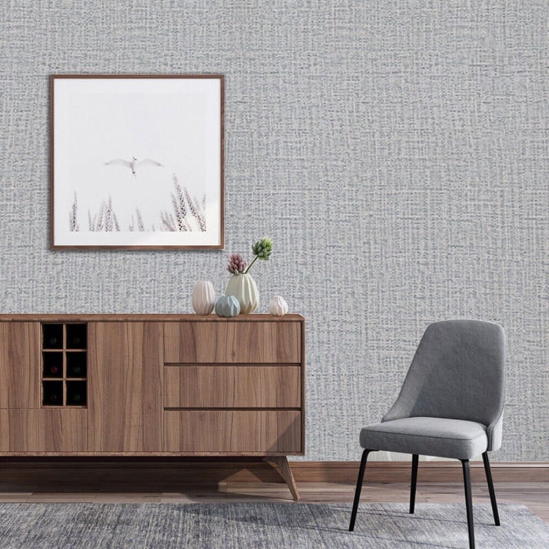 Picture of Self-Adhesive Grey Plain Linen Textured Wall Sticker Vinyl 2mx120cm  Wallpaper Rolls ( 26.40 sqf ) Multicolor