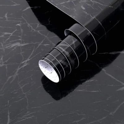 Picture of 120x60 cm Kitchen  OIL Resistance Black Marble sticker Paper ( Length 4 Feet & width 2 Feet ) Multicolor