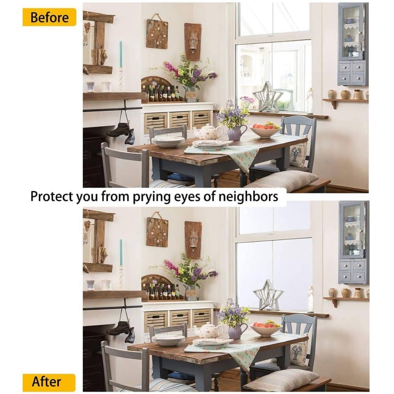 Picture of Glass Film Glass , window & Doors, Self Static Cling Frosting Decorative Window Stickers Window Tinting for Home Bathroom ( 24 X 60 Inch, Frosted) 