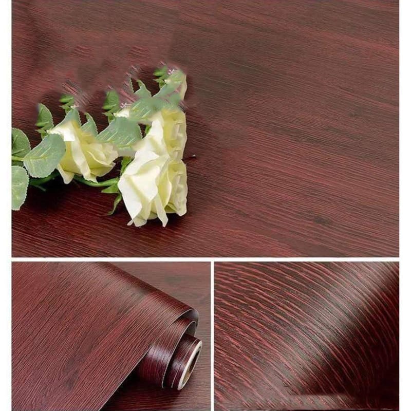 Picture of Wood Grain Self-Adhesive Wallpaper Sheet – Waterproof Peel & Stick Wall Sticker for Kitchen, Bathroom & Furniture | 3D Natural Wood Look | 200×60 cm (13 sqft) | PVC, Oil-Proof, Easy Install 