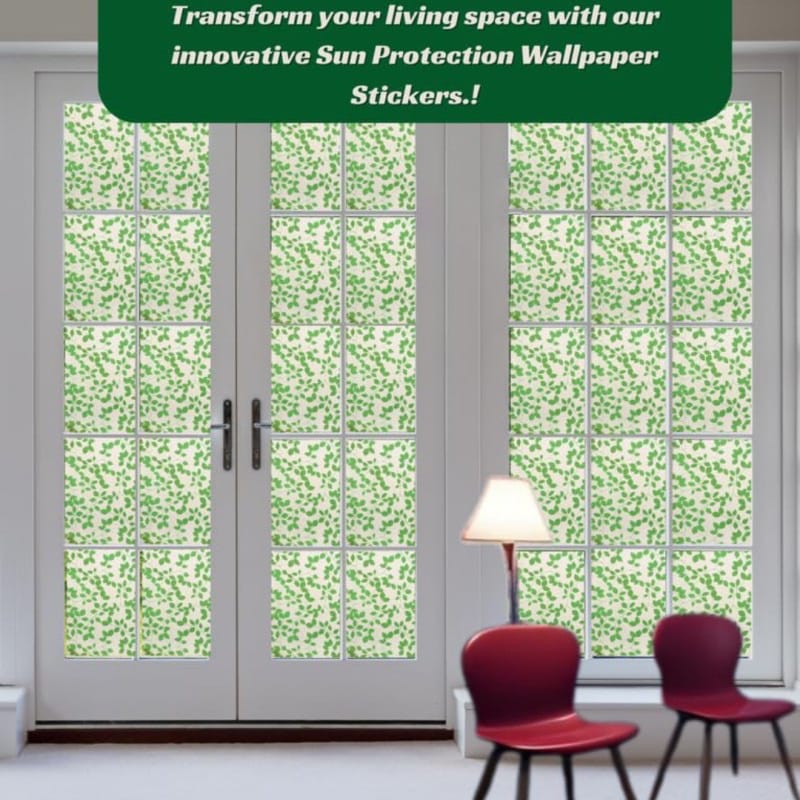 Picture of New Patterns 48*24 inch Frosted Window Film – Decorative Privacy Self-Adhesive Glass Sticker for Home, Office & Bathroom (Multiple Designs) 