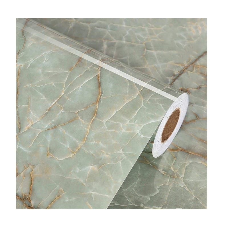 Picture of Green Marble 24" x 79"  Contact Paper for Countertops Waterproof Marble Wallpaper Peel and Stick Countertops Self Adhesive Contact Paper for Cabinets Removable Counter Top Stick Paper Roll ( 6.6x2 Ft. ) Multicolor