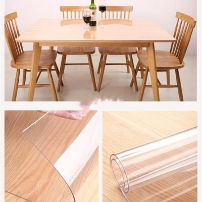 Picture of Clear Plastic Table Cover, Clear Table Cover  PVC Tablecloth Waterproof Soft Glass Transparent Table Cover Transparent Table Film (Width : 120cm or 48 inch & Length : 60cm or 24 inch ) 
