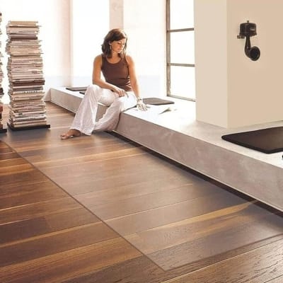 Picture of Transparent Nonslip Wear Resistant Desk Mat,100% Waterproof Vinyl Plastic Floor Mat, HD Transparent Carpet Hallway Hardwood Floors Mat Protect Pad, Thick,  240x120cm 