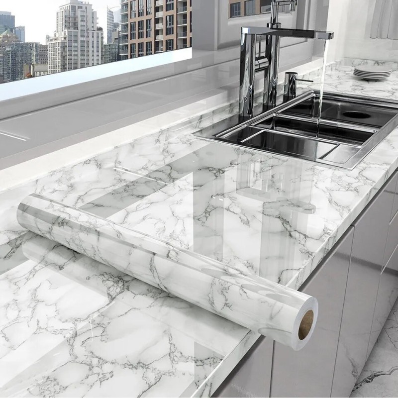 Picture of 3m Marble Paper Sticker Roll  ( Length 10 Feet & width 2 Feet ) 20 Square Feet Multicolor