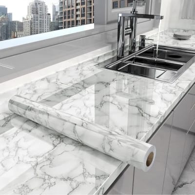 Picture of 3m Marble Paper Sticker Roll  ( Length 10 Feet & width 2 Feet ) 20 Square Feet Multicolor
