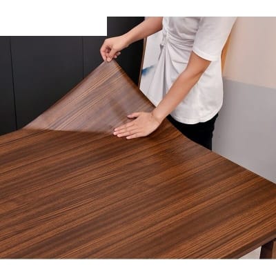 Picture of Elegant Wood Grain PVC Wall Sticker for Home Decor and Furniture Covering 