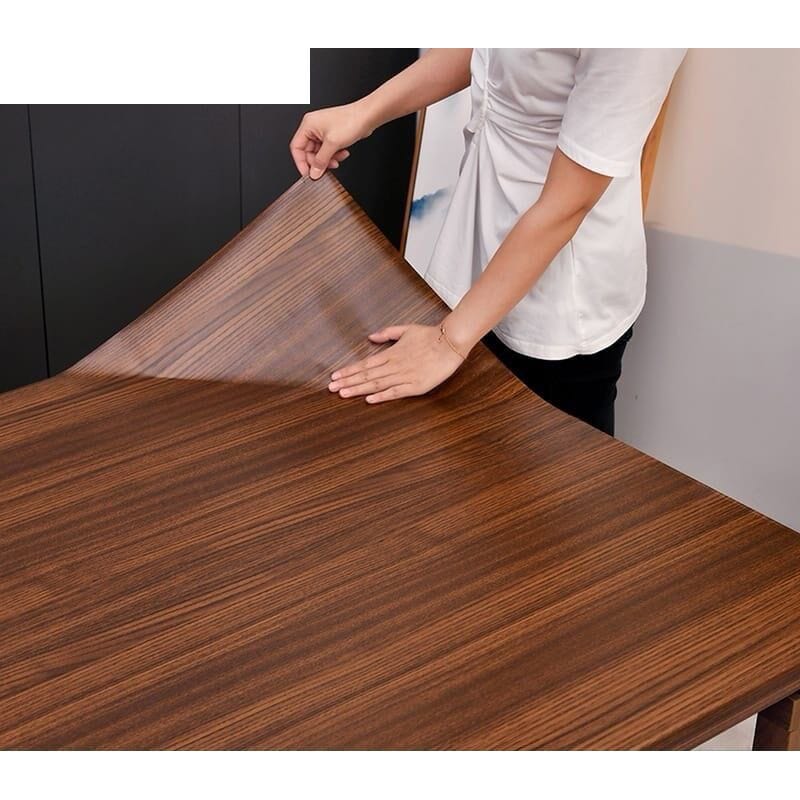 Picture of Fantasnight Wood Vinyl Wrap Sticky Back Plastic Roll Dark Brown Self Adhesive wallpaper Wooden Peel and Stick for Furniture Surfaces Walls Countertop DIY Multicolor