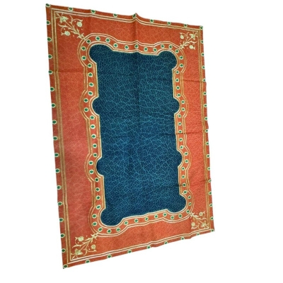 Picture of Non-Slip Janamaz Prayer Mat | Brush Fabric Top & Rubber Bottom | Anti-Slip Islamic Namaz Mat | 52 x 36 Inch Multicolor