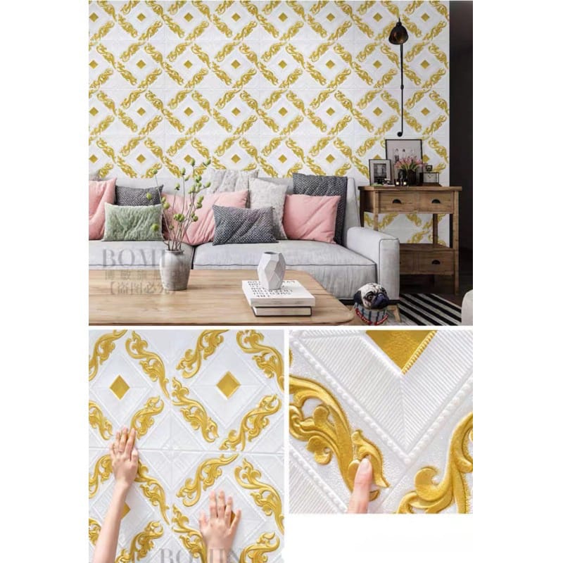 Picture of 10p - Peel and Press Backsplash Panels 3D Waterproof Backsplash Panels Multicolor