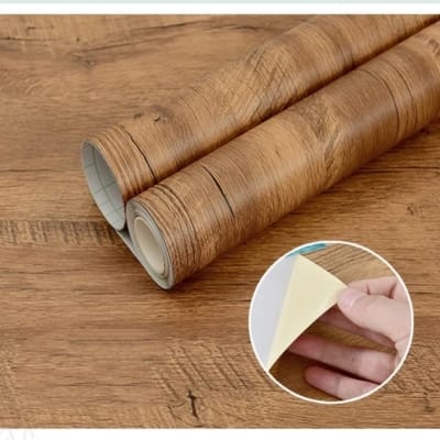 Picture of Wood Grain Self-Adhesive PVC Wallpaper Vinyl Furniture Sticker – 3m Roll (10ft x 2ft) – Countertop, Table, Cabinet, Wall & Home Décor 