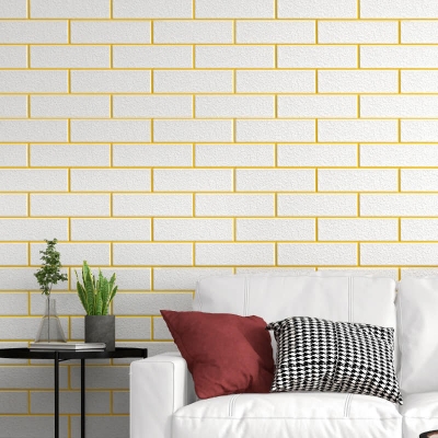 Picture of 3D Wallpaper Sticker Wall Decals Self Adhesive PE Foam Wallpaper - 10 Pes Multicolor