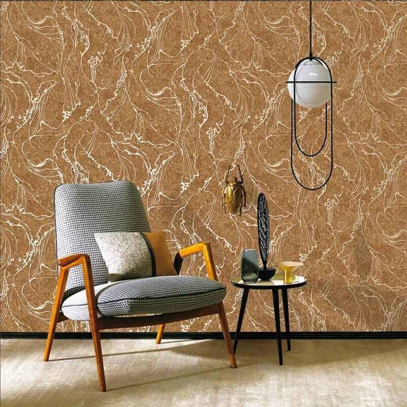 Picture of Metallic Ripple Liquid Marble Swirl Shimmer Wallpaper Roll Abstract PVC Wall Paper Home Decor 57 sq ft Roll 