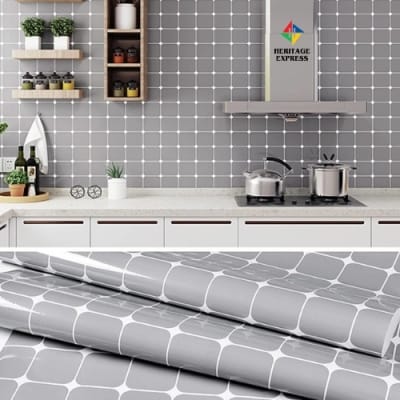 Picture of Exclusive 4x2 Feet Decorative Wallpaper PVC Furniture Sticker/Wallpaper - Self-Adhesive, Waterproof Stickers to Cover Units 