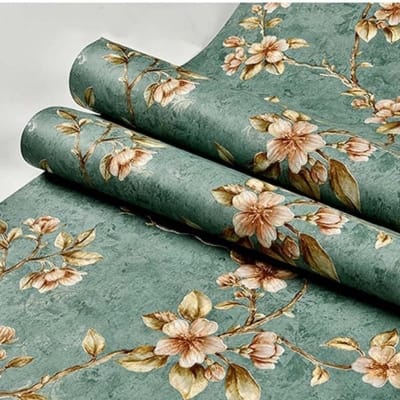 Picture of Exclusive Royal Self Adhesive Floral 3D Wallpaper | 57 Sq Ft Roll | Peel & Stick Removable Vinyl Wall Decor 