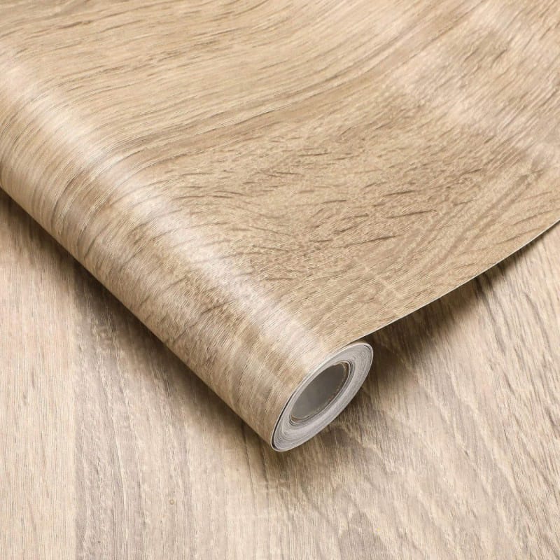 Picture of 20 sqf Fantasnight Wood Vinyl Wrap Sticky Back Plastic Roll  Self Adhesive wallpaper Wooden Peel and Stick for Furniture Surfaces Walls Countertop DIY Multicolor