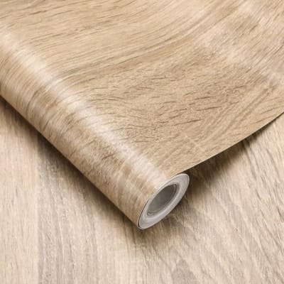 Picture of 20 sqf Fantasnight Wood Vinyl Wrap Sticky Back Plastic Roll  Self Adhesive wallpaper Wooden Peel and Stick for Furniture Surfaces Walls Countertop DIY Multicolor