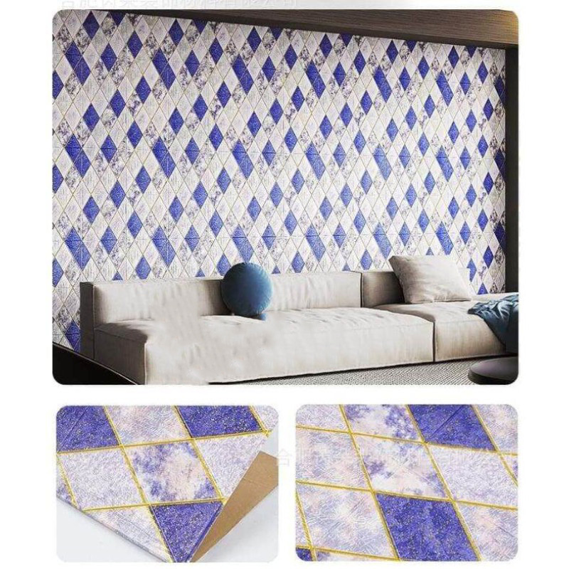 Picture of 3D Geometric  Wallpaper Waterproof  self adhesive Panels 10p - 27x27 inches 