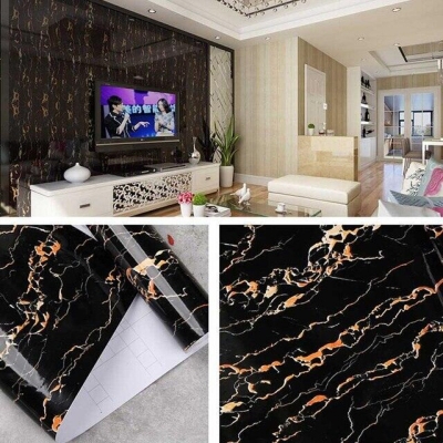 Picture of Fridge Wallpaper Vinyl Fridge Sticker Decal Wrap PVC Self Adhesive Sticky Back Plastic Home Decor Plain 6.6 x 2 feet or 2mx60cm Natural Marble and 3D Background , Warp, Skin Sticker (200 x 60cm) Multicolor