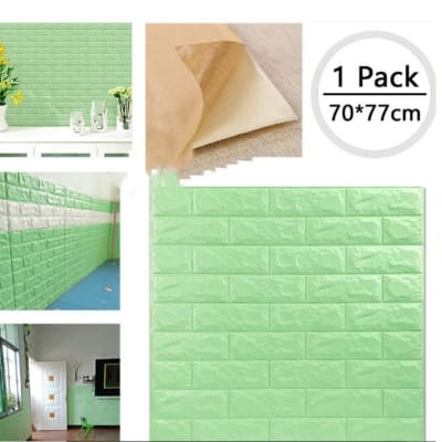 Picture of Hot fashion Full Colors 3D Brick 4 pics  PE Foam Wall Panel 3D Brick self-adhesive Wallpaper/stickers ( 27x30inch pics) Multicolor