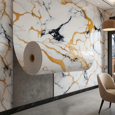 Picture of UV Marble Finish PVC Sheet – Strong & Elegant Wall Panel (20 sq.ft) Multicolor