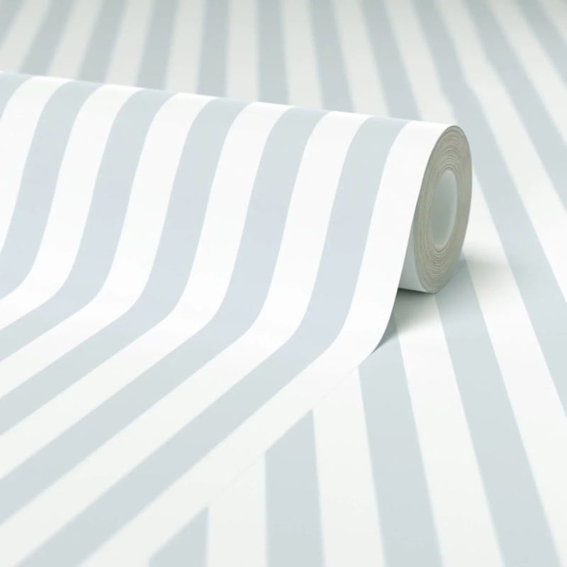 Picture of Classic Stripe Wallpaper Lemon Yellow & Gray 10m Roll |  Non Adhesive Wall Paper | Waterproof PVC Wall Covering | Living Room Bedroom Home Decor (57 Sqft) 