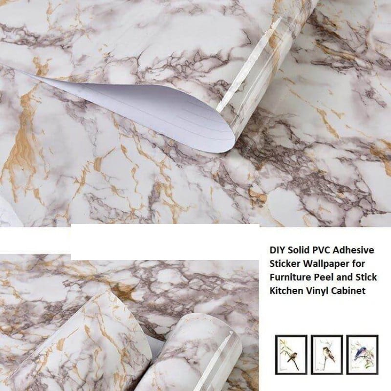 Picture of Exceotional Quality - 20 SQF Furniture/Kitchen Oil/Water Resistance White Marble Paper - Sustainable Option - Expression of Yourself Multicolor
